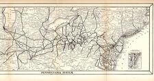 1908 Antique Pennsylvania Railroad Map Vintage Pennsylvania Railway Map 1636 picture