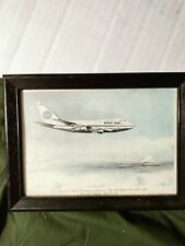 Vintage Pan Am Airlines Clipper Constitution Boeing 747SP LA Tokyo Print Not... picture