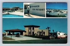 Tucson AZ-Arizona, Voyager RV Resort, Antique, Vintage Souvenir Postcard picture