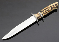 Custom Handmade Sub-Hilt Loveless Style stag + D2 Steel Hunting Knife Sheath picture