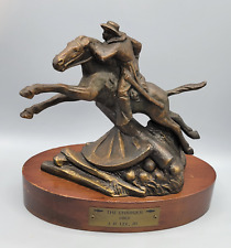 1963 Sculpture The Charger Chevrolet Award Trophy Cowboy Horse Avard Fairbanks picture