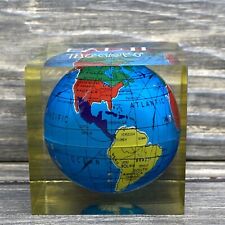 Vintage Bad II The Globe Acrylic Cube Paper Weight Globe 2x2” Promo  picture