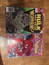 CARNAGE MIND BOMB #1 February 1996 Red FOIL COVER . + Hulk Killed Wolverine. picture