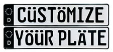 Custom Black Euro Band German License Plate - Customize Your Plate picture