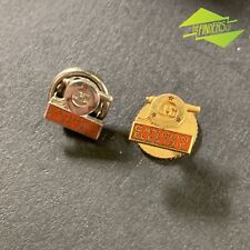 VINTAGE c.1950's JHC CANNON ELECTRIC 10K GOLD & STERLING SMALL ENAMEL LAPEL PINS picture