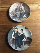 2 Norman Rockwell Collector Plates Lighthouse Keeper & Cobbler 1978 1979 Knowles picture