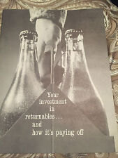  ORIGINAL PEPSI  COLA 1961 INVESTMENT MAGAZINE BOTTLES SOFT DRINKS GROCERIES picture