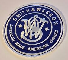 Smith and Wesson Firearm Patch 4 inch  Blue and White picture