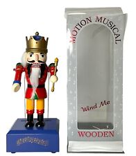 Vintage Motion Musical Wooden Wind Up Nutcracker “Parade Of The Wooden Solider” picture