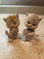 Vintage Napco Anthropomorphic Kitten male and Female Salt & Pepper Shakers-Rare picture