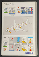 Sabena Airbus A321 Safety Card picture