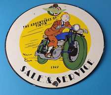 Vintage Ducati Sign - Motorcycle Dealership Service Porcelain Auto Gas Pump Sign picture
