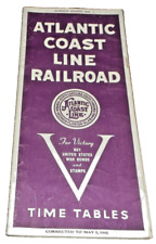 SUMMER 1942 ACL ATLANTIC COAST LINE RAILROAD PUBLIC TIMETABLE picture