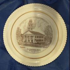 BRISTOL, CONNECTICUT FIRST CONGREGATIONAL CHURCH ANNIVERSARY PLATE 1747-1956 picture