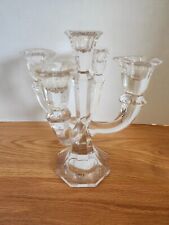 Vintage Towle Austrian Lead Crystal 5 Arm Candelabra Candle Stick Holder  picture