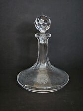 US Merchant Marine Academy Kings Point NY Antique Crystal Ship's Decanter picture