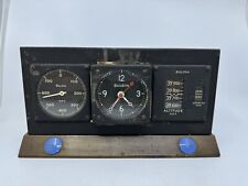 Vintage Bulova Pan-Am Airlines Desk Clock w/ Airplane Instruments Executive picture