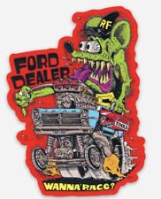 Rat Fink Ford Dealer Galaxie Wanna Race Hot Rod Custom MAGNET Muscle Car Vintage picture
