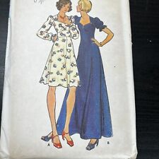 Vintage 1970s Butterick 4017 Boho Cottagecore Puff Dress Sewing Pattern 12 UNCUT picture
