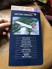 Bin B A BRITISH AIRWAYS SAFETY ON BOARD BOEING 737-300/500 ISSUE 2 picture