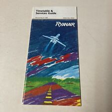 Ryanair AIRLINE May 1988 TIMETABLE SCHEDULE Brochure flight cover picture