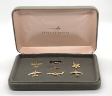 Vintage Lockheed Martin Gold Logo Aircraft 7 Hat Lapel Pin Set Collection Planes picture