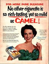 1955 Camel Cigarette Pretty Teresa Wright Vintage Print Ad nostalgia a5 picture