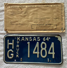 NOS 1964  KANSAS  TRUCK LICENSE PLATE See My Other Plates picture