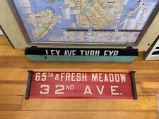 QUEENS NY 1952 NYC BUS ROLL SIGN 65TH FRESH MEADOW ST JOHNS UNIVERSITY 32 AVENUE picture