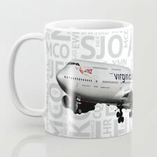 Virgin Atlantic Boeing 747 with Airport Codes - Coffee Mug (11oz) picture