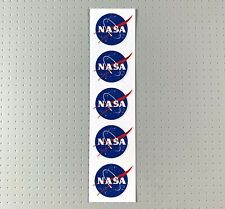 NASA LOGO mini Sticker SPACE 1in - Set of 5 individual stickers in 1 Sheet picture