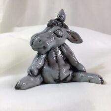 3.25” Stuffed Animal Donkey Figurine, Glazed Porcelain, Vintage Collectible❤️ picture