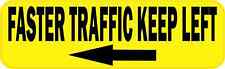 10inx3in Yellow Faster Traffic Keep Left Magnet Car Truck Vehicle Magnetic Sign picture