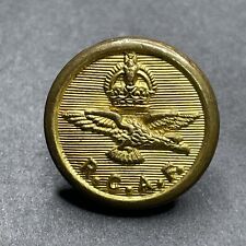 Antique 1940s Royal Canadian Air Force Canada RCAF Brass Coat Button Scully C002 picture