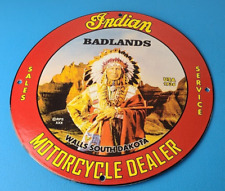 Vintage Indian Motorcycles Sign - Gas Pump Porcelain Sign picture