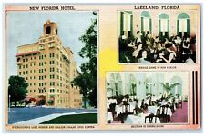 1943 New Florida Hotel & Restaurant Multiview Dining Lakeland Florida Postcard picture