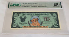 PMG -65 $10 1997 Disney Dollar Block AA Simba picture
