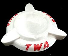 Vtg Rare TWA Trans World Airlines Portuguese Handcraft Ceramic Ashtray 20cm picture