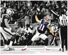 Julian Edelman New England Patriots Autographed 8x10 Photo GA coa picture