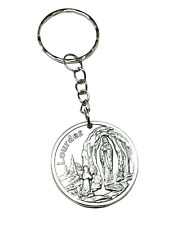 Keyring Protection Virgin Mary Token & Prayer Our Lady of Lourdes Blessed picture