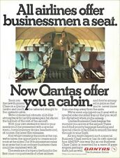 1980 QANTAS Airlines BOEING 747-200B ad UPPER DECK BIZ CLASS airways (v1) advert picture