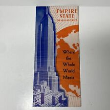 1940s Empire State Building Observatories NYC Promotional Tourist Brochure ￼ picture