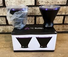 2-Carnival Cruise ELITE Players Club Black Stainless Steel Martini Glasses & Lid picture
