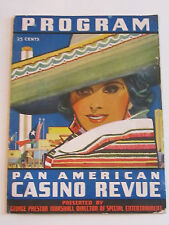 1937 PAN AMERICAN CASINO REVUE PROGRAM MAGAZINE - GOOD COND.-  TUB M picture