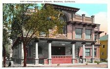 Vintage Postcard Congregational Church Stockton California Pacific Novelty Pub. picture