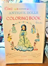 Unique Spirited Vintage Bohemian Antique Dolls Kim's Coloring Book Large 6 Sheet picture