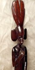 Vtg African Wooden Hand Carved Tribal Man Headdress Figurine 12