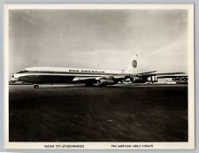 Airplane Pan Am Pan American Airlines Boeing 707-321B B&W 8x10 Photo C11 picture