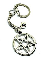Inverted Pentagram Pentacle Keyring  Protection Bell Keychain Key Fob Accessory picture