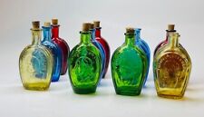US Presidents Set Of 12 Wheaton Glass Bottle Decanters Rainbow Color Bottles picture